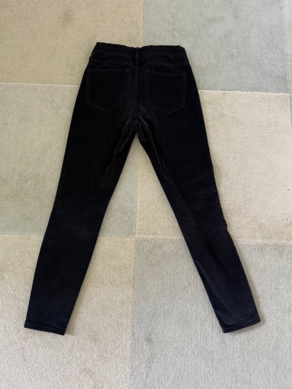 J Crew High Rise Toothpick Jeans in Black Velvet - Size 26
